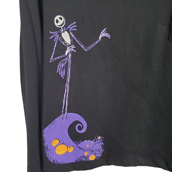 Disney Nightmare Before Christmas Womens Size  L Shirt Crop Tee Halloween Pocket - Picture 6 of 6